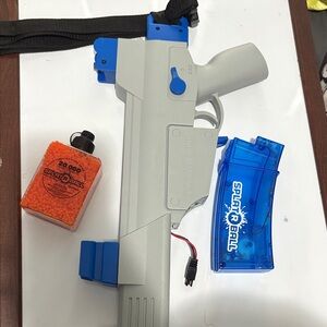Gray and Blue Toy Blaster Set